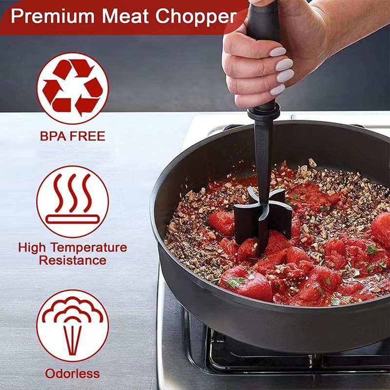 Nylon Meat Chopper, Heavy Duty Meat Masher for Ground Beef,
