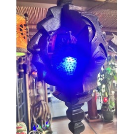 NEW Witco Style Lamp w/real Pufferfish Blue LED Tiki bar Smokin Tikis Oceanic
