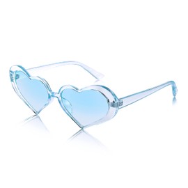 FEISEDY Heart Shaped Sunglasses for Women Men Fashion Vintage Love Eyeglasses B9084