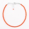 InfinityGemsArt Natural Carnelian Gemstone Full Micro Beads Dainty Bracelet Jewelry