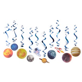 Solar System Hanging Swirl Decorations Outer Space Party Planet Party Supplies 10 Pieces Easy Joy