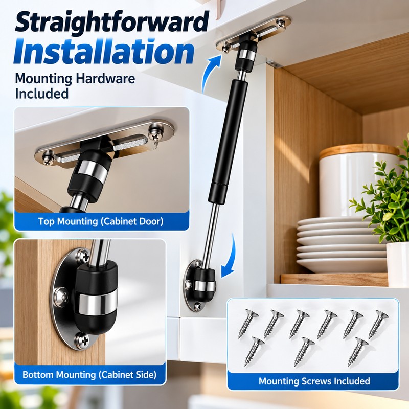 2PCS Gas Spring Lift Supports for Cabinet Lids – Hydraulic
