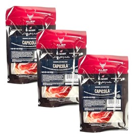 Alef Capicola Seasoned Air Dried Pork 4 oz (3 Pack) - Delicious Meat for Keto, Protein, Breakfast, and Charcuterie, Delectable Deli Meat