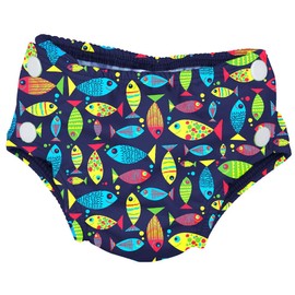 Popolini Swimming Nappy Swimming Trunks Colourful Fish (S (3 - 6 kg))