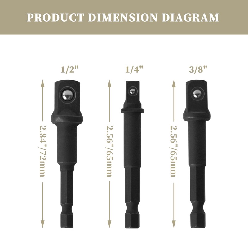 DW2541IR, DW2542IR, DW2547IR for DeWalt Socket Adapter Set, Impact Grade