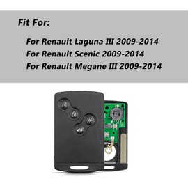 4 Buttons Car Remote Key For Renault Laguna III Renault Scenic Renault Megane III key Fob PCF7952 chip with VA2 Blade Screwdriver Key Ring