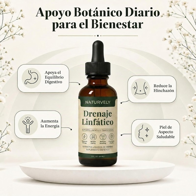 Gotas para el Drenaje linfático, Drenaje linfático: Antihinchazón y desinflamante,