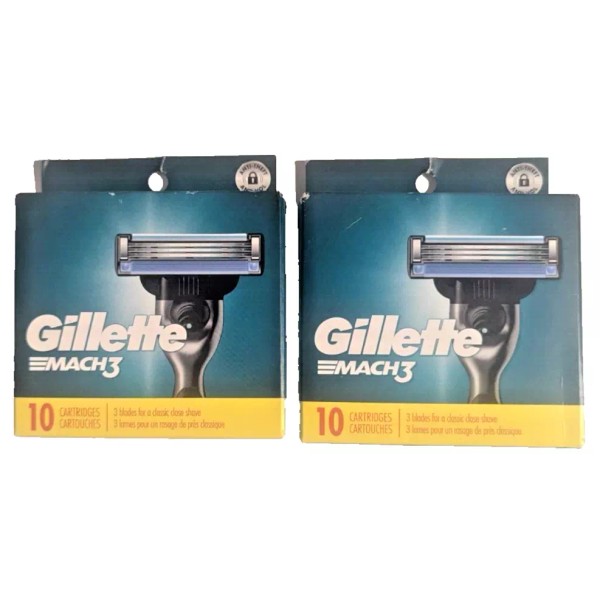 Gillette Mach3 Razor Blade Refills, 20 Cartridges - New/Sealed