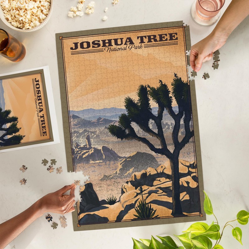Lantern Press Joshua Tree National Park, California, Lithograph, 1000 Piece