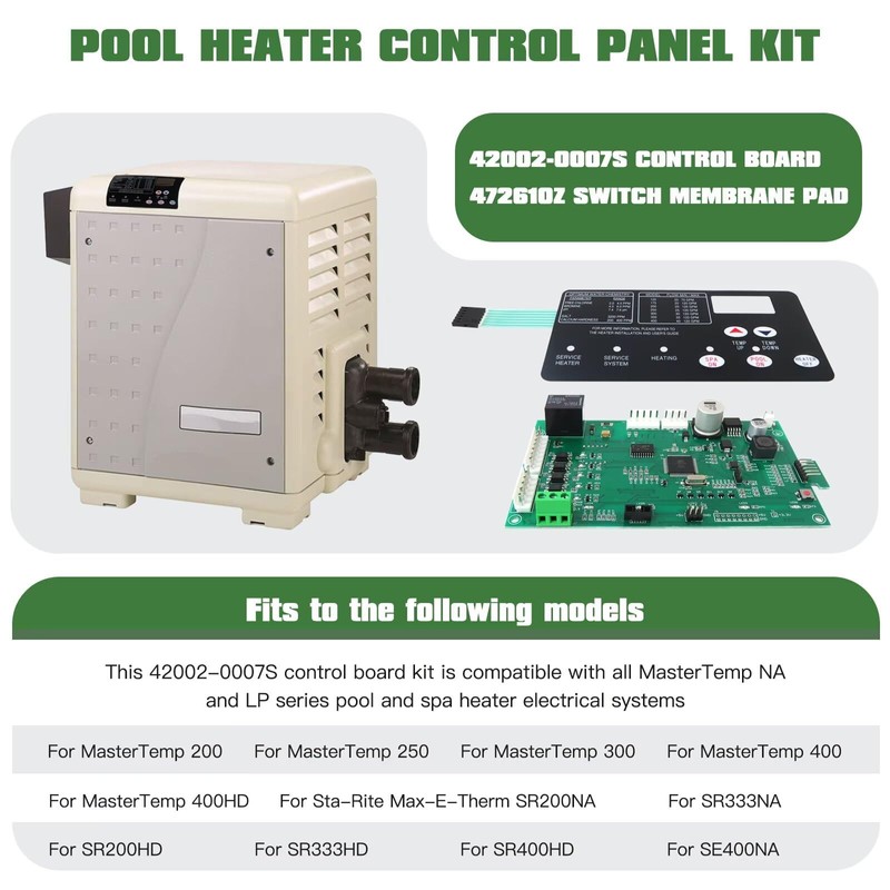 KOGUNXU 42002-0007S Control Board Kit with 472610Z Switch Membrane Pad