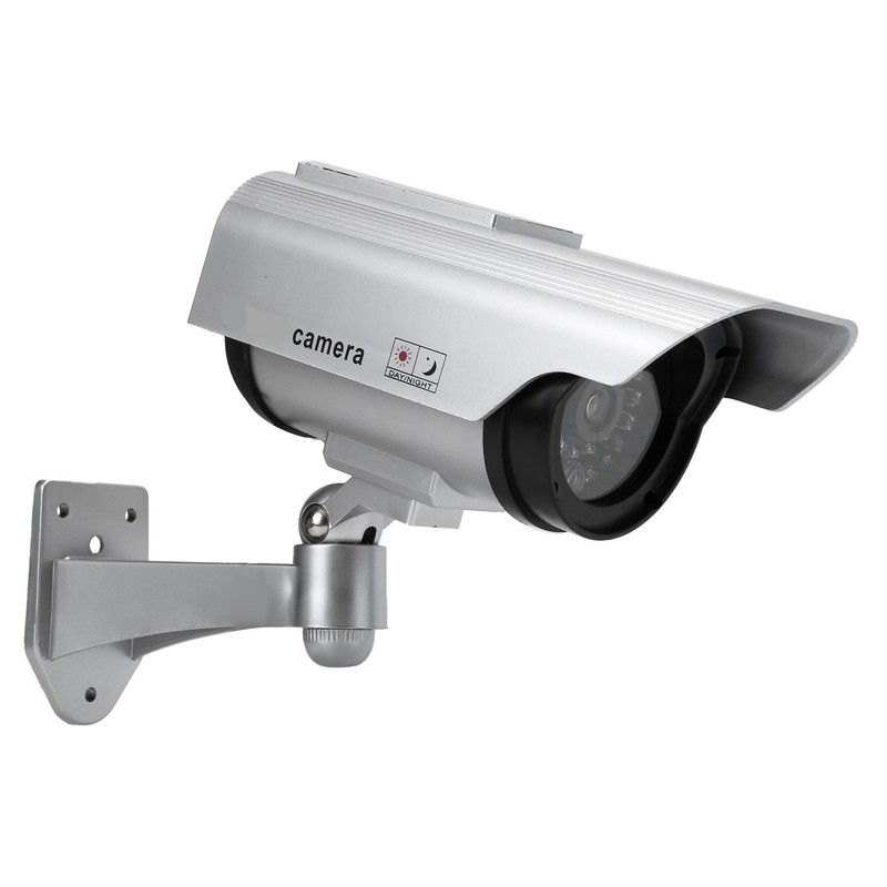 Dummy Camera Fake Monitor CCTV Surveillance System with Light Solar