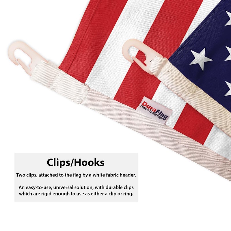 DuraFlag USA 5ft x 3ft with Clips 150 x 90