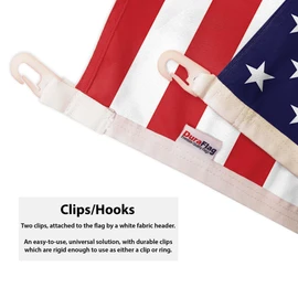 DuraFlag USA 5ft x 3ft with Clips 150 x 90 cm Premium Quality Flag