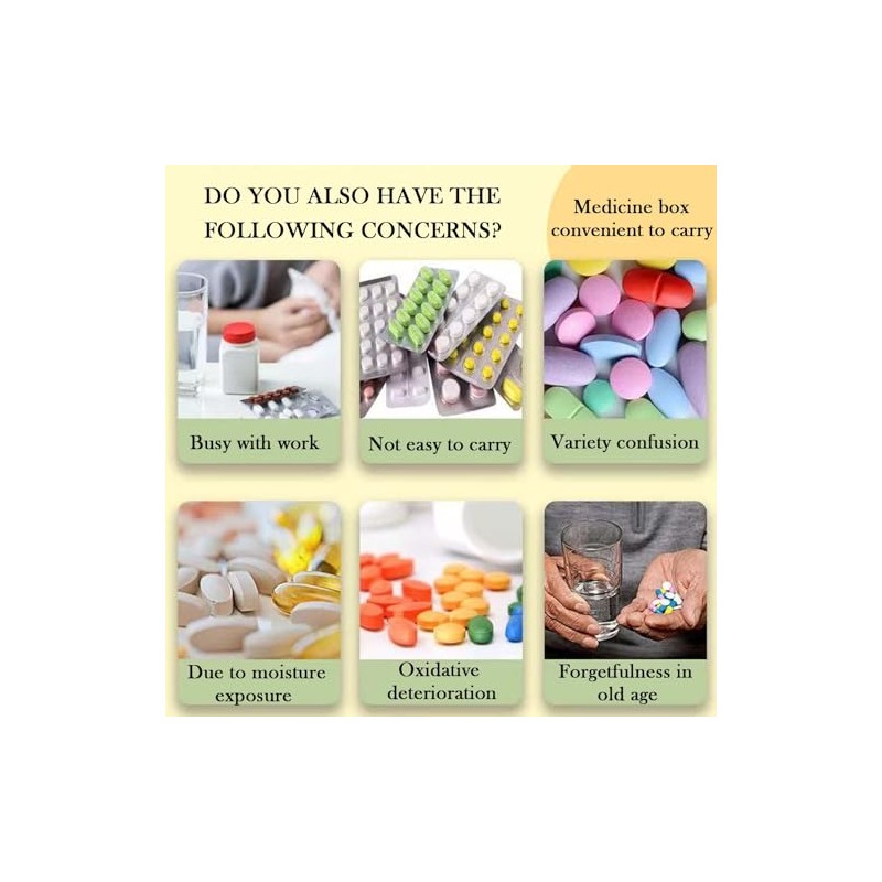 Weekly Pill Box 7 Day, Pill Organiser, Pill Box with