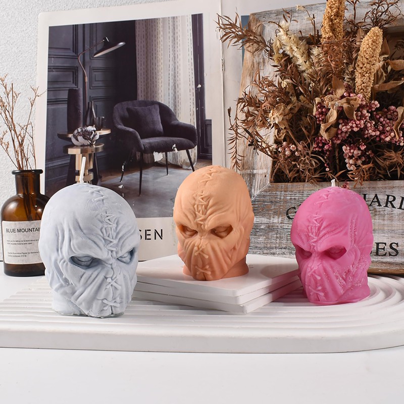 Skull Head Candle Mold Skull Candle Mold Ghost Head Mold