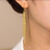 Cybche Boho Long Ear Threader Chain Earrings Gold Tassel Chain