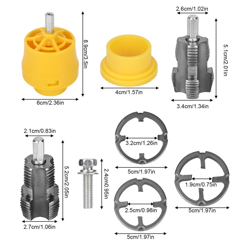 lasuroa 9pcs PVC Pipe Threader Kit for Electric Drill, PVC