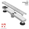 Hydroware 24 Inch Linear Shower Drain - Stainless Steel Rectangular