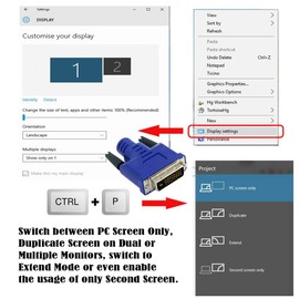 NFHK Virtual Display Adapter DVI DDC EDID Dummy Plug Headless Ghost Display Emulator 2560x1600p @ 60Hz