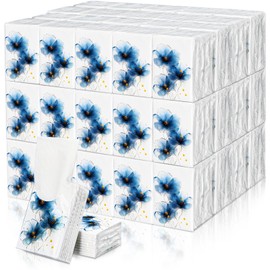 Therwen 100 Pack Pocket Tissues Travel Packs Bulk 1000 Sheet Mini Tissues Bulk 3 Ply Small Travel Size Paper Individual Pocket Size