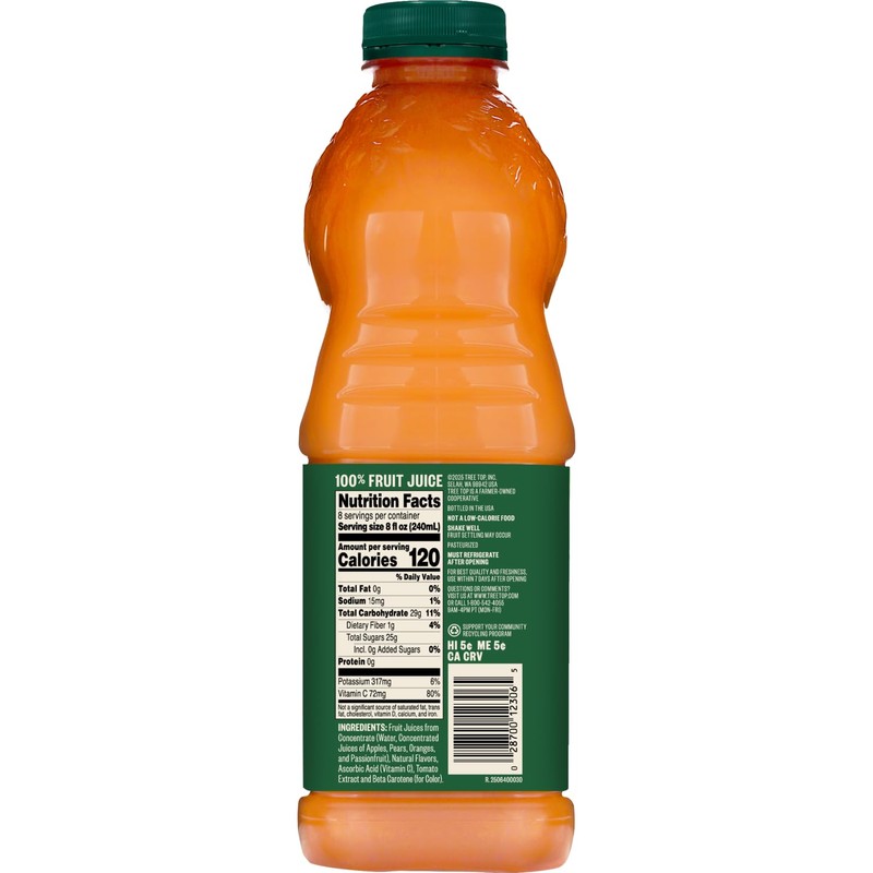 Tree Top Orange Passionfruit Juice, 64 Fl Oz (Pack of