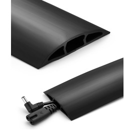 Bates- Floor Cord Cover, 30 ft Cable Cover, Black, Extension Cord Cover Floor, Cord Protector, Floor Cable Cover, Cord Hider Floor, Cable Cover Floor, Cable Floor Cover, Cable Covers for Cords