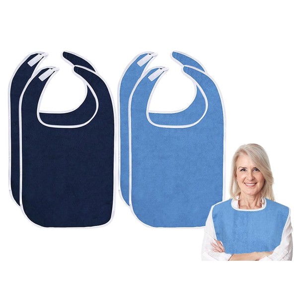 Kellegour Pack of 4 bibs for adults, bib for seniors,