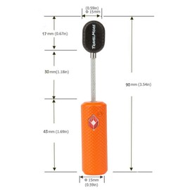 1-Pack TSA Approved Luggage Lock with Keys for Travel | Flexible, Ultra Secure Mini Key Padlock made from Zinc Alloy | Luggage Lock | TSA Lock | Orange