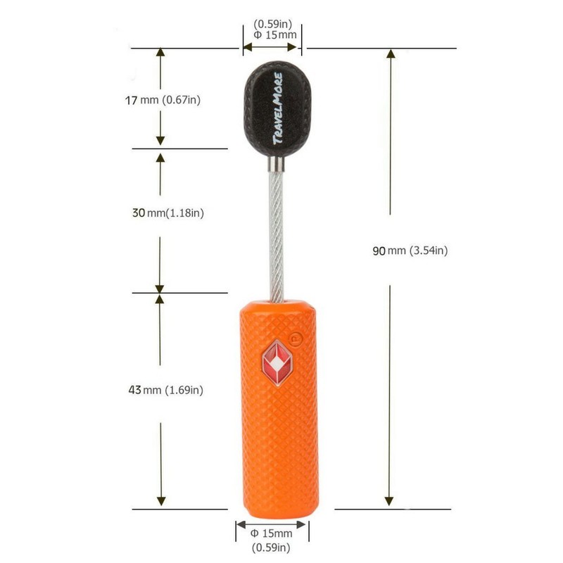 1-Pack TSA Approved Luggage Lock with Keys for Travel |