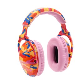 Kids Noise Cancelling Headphones,25dB NRR Hearing Protection,Noise Reduction,Sound Proof for Kids,Toddler Earmuffs for Concert,Airplane,Autism,Monster Jam,Travel,School(Orange Camouflage)