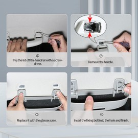 CDEFG Compatible with Kia Sportage NQ5 / EV6 2022-2024 2025 Sunglasses Holder Glasses Case Car Glasses Holder Glasses Case Holder Glasses Case Cage Interior EV6 GT Accessories (Grey)