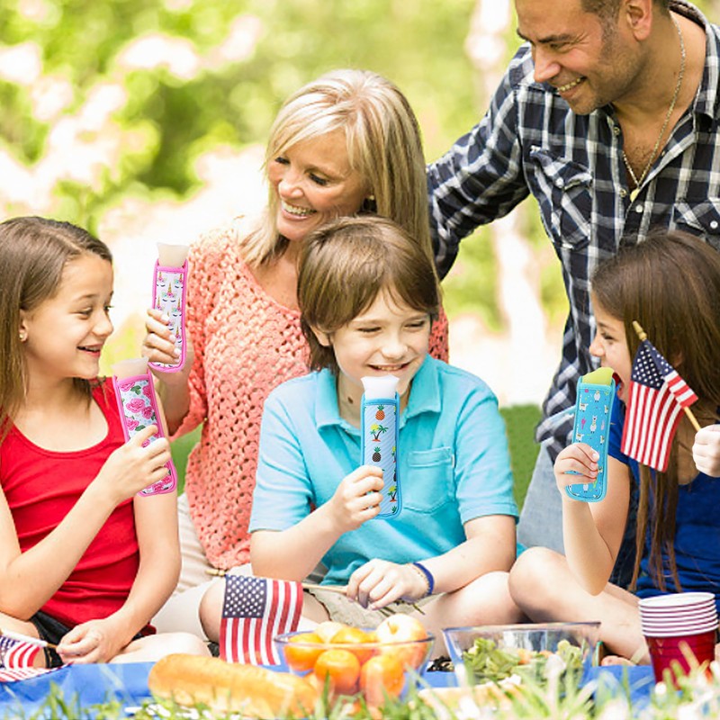 Ice Pop Sleeves 6pcs Neoprene Popsicles Holders Bags Reusable Popsicles