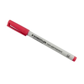 Staedtler Lumocolor Non-M Marker (Red, Grey, Polypropylene, Medium)