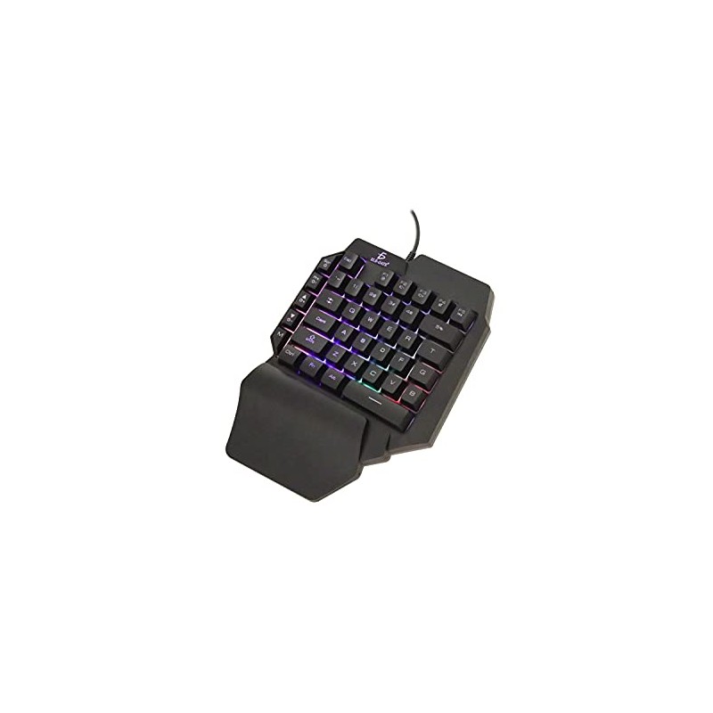 ELE GATE Teclado De Una Mano Gamer Luz RGB USB