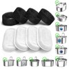 SOOFPET Stainless Steel Cat Water Fountain Filters: 8-Pack (Carbon +