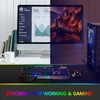 Wireless Gaming Keyboard and Mouse,Rainbow Backlit Rechargeable Keyboard Mouse with