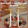 2-Pack Gold Sauce Pump Dispenser for 64 oz Bottles -