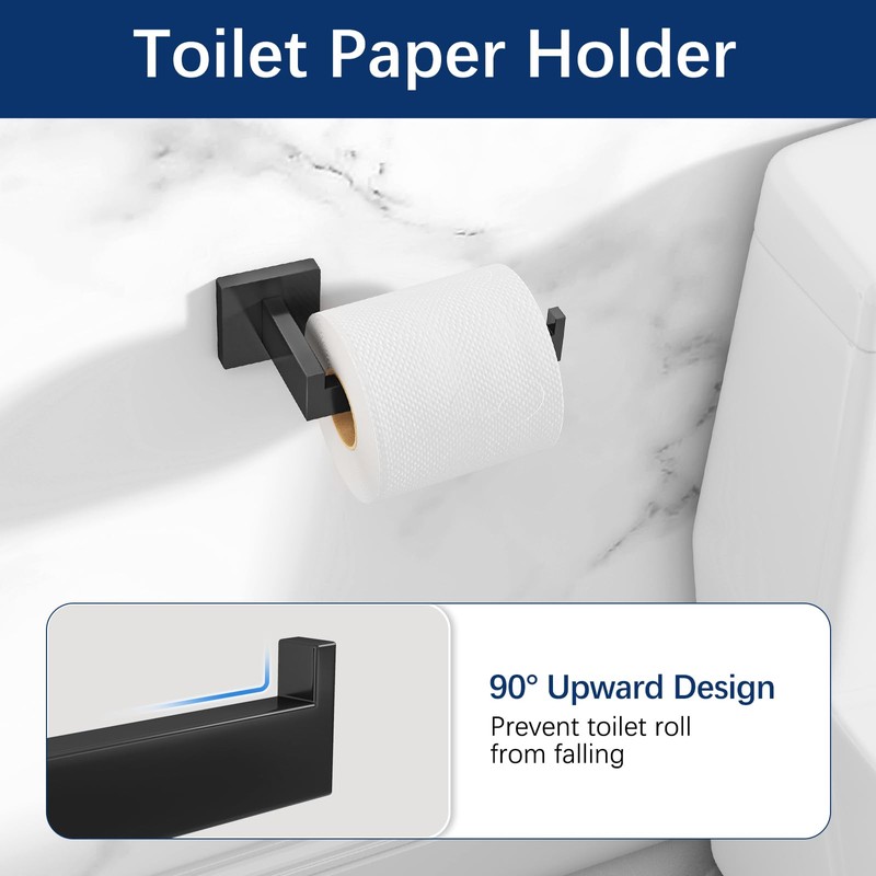 Gypie 5-Piece Bathroom Hardware Accessories Set, Towel Racks for Bathroom