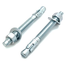 Four (4) 3/8" x 3-3/4" Zinc Plated Wedge Anchor Bolts | Heavy Duty (BCP980)