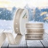 Halbach Seidenbänder 1058 Christmas Beautiful Linen Gift Ribbon 25 mm