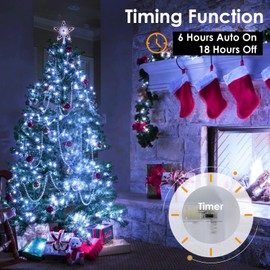 kolpop 10 Pack Fairy Lights Battery Operated with Timer, 50 LED Mini String Light Battery Powered, Cool White Tiny Christmas Lights for Indoor Wedding Party Decorations