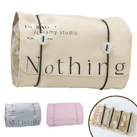 BunnyCare Travel Makeup Bag, Makeup Bag Organizer Toiletries Bag For Travel Size, Large Capacity Cosmetic Bags For Women, For Girls Traveling With Divider, Detachable For Easy Carrying (white)