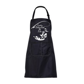 BNQL Fishing Apron Fishing Gifts Apron Easily Distracted By Fish Apron Fishing Cooking Apron Funny Fishing Apron With Pockets