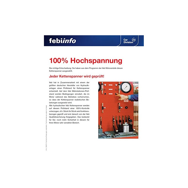 febi bilstein 12511 Chain Tensioner for timing chain, pack of