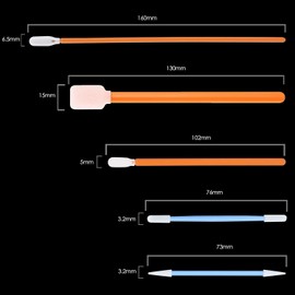 AAwipes Foam Tip Cleaning Swab Kit (5 Types, 500 Pack) Cleanroom Sponge Stick Foam Swab Bundle for Printer, Painting, Gun, Optics Lens,Camera Industry Use (FC501)