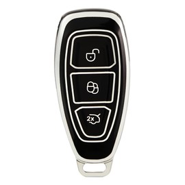 OFFCURVE Car Key Case Key Cover TPU Car Key Protective Cover 3 Buttons for Ford Fiesta Focus Kuga Fusion Mondeo Ecosport Explorer Edge Ranger C-Max