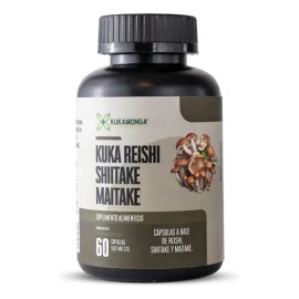 Reishi  Shiitake  Maitake l Adaptógeno Natural l Apoya el Bienestar Mental e Inmunológico  60 Cápsulas  Mezcla de Hongos Medicionales  Kukamonga      