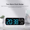 Digital Clock Dual Display Voice Control 3 Adjustable Brightness Date