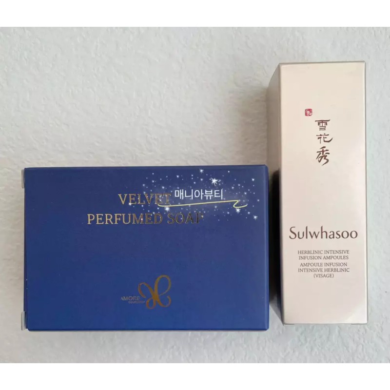 Hera, Sulwhasoo 헤라 벨벳 퍼퓸드 솝 80g / 설화수 명의본초앰플8ml