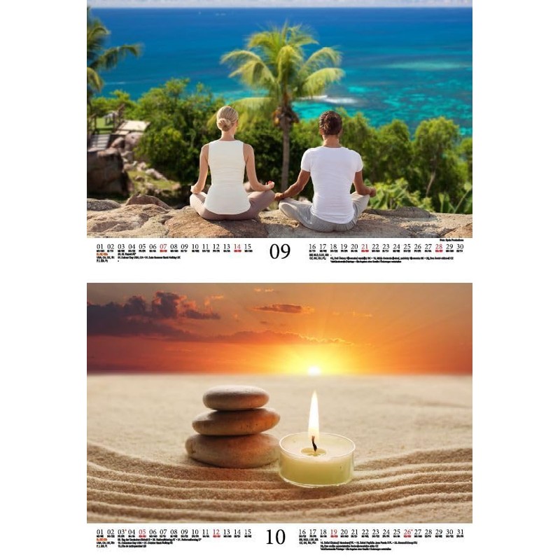 Seelenzauber Zen Magic DIN A4 Calendar for 2025 Feng Shui